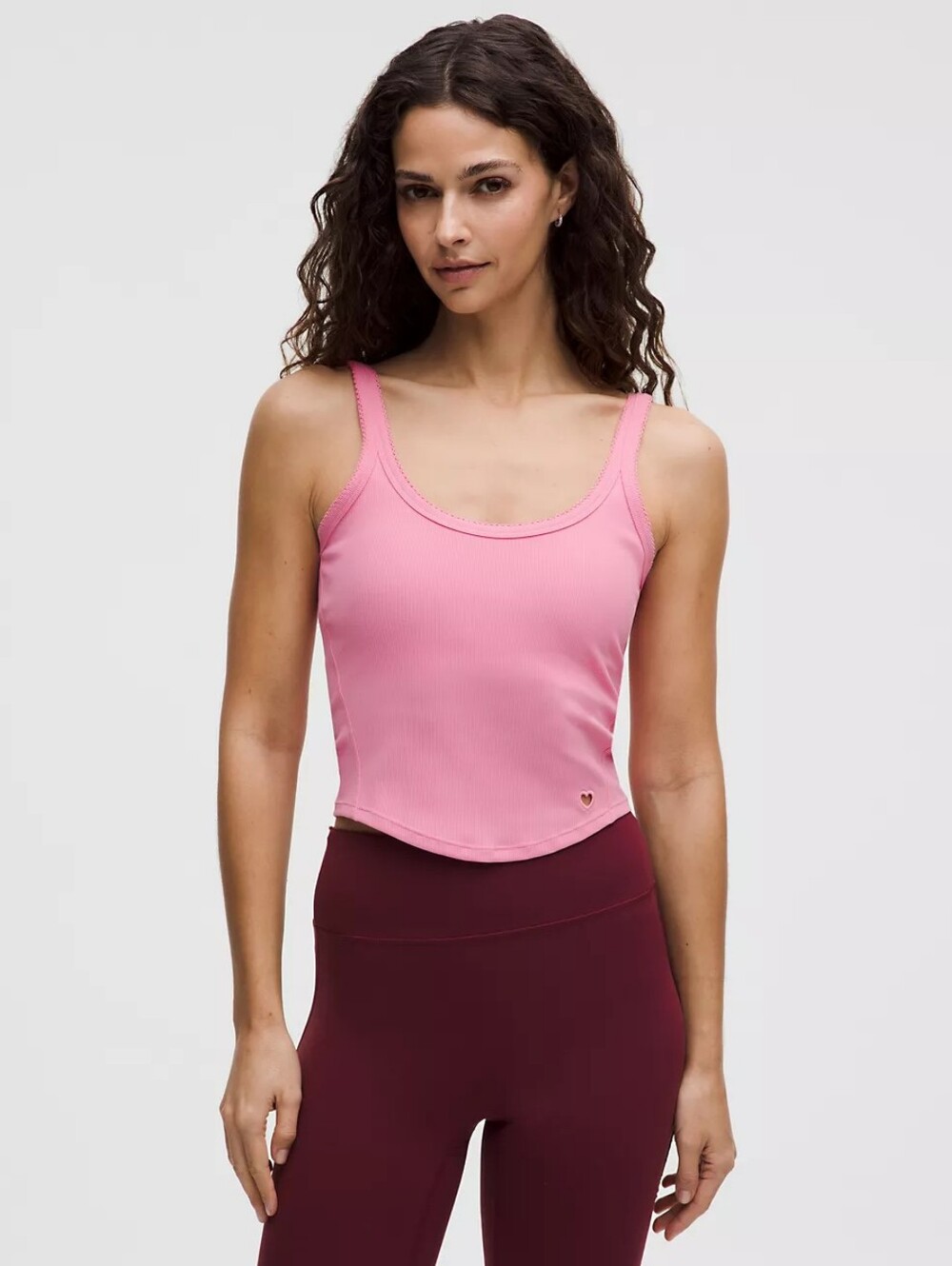 Lululemon - Nulu Ribbed Cropped Tank Top Heart - Large